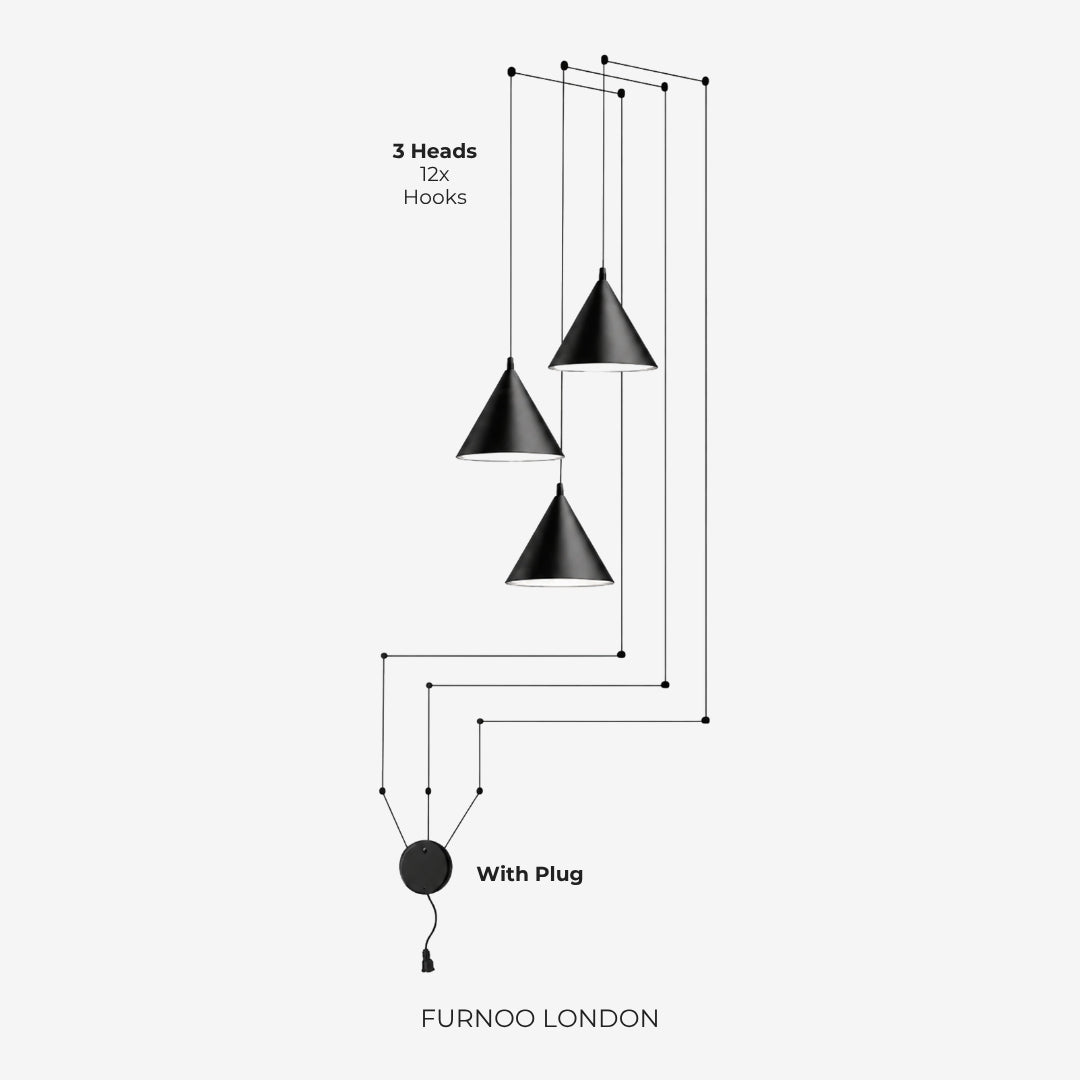 Stella Pendelleuchte | Aluminium Geometrisches Design mit verstellbarer Kabellänge und LED-Beleuchtung - Lamylie
