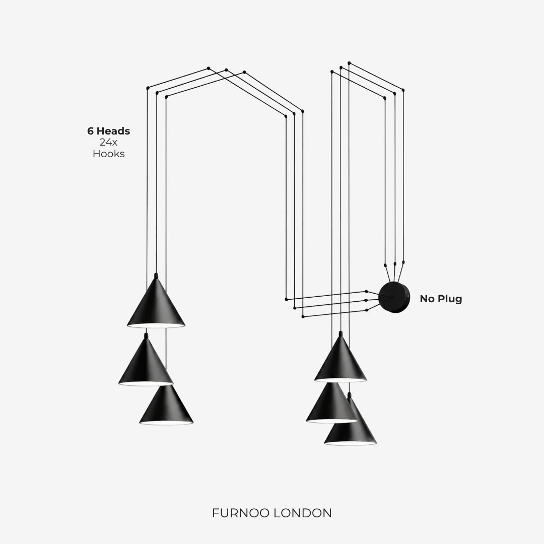 Stella Pendelleuchte | Aluminium Geometrisches Design mit verstellbarer Kabellänge und LED-Beleuchtung - Lamylie