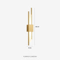 Skandinavische Minimalistische Wandleuchte | Modernes vertikales Design mit gerichteter LED-Beleuchtung | Schwarz Gold - Lamylie