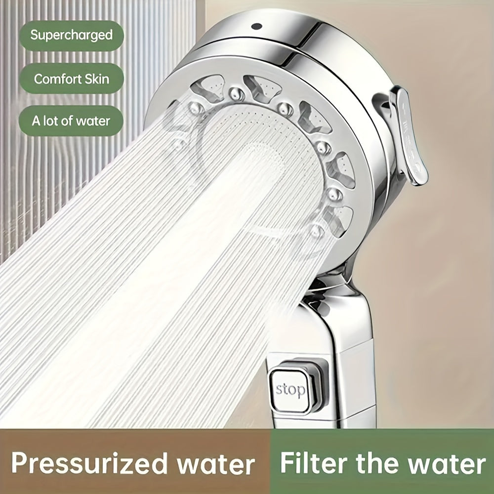 Sistema doccia moderno Aqua Serene — soffione quadrato a pioggia e getto massaggiante ad alta pressione
