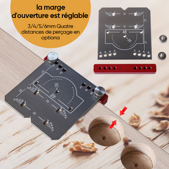Conjunto de brocas para dobradiças, para uma montagem de mobiliário fácil e perfeita - Lamylie