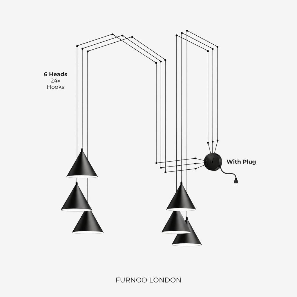 Stella Pendelleuchte | Aluminium Geometrisches Design mit verstellbarer Kabellänge und LED-Beleuchtung - Lamylie