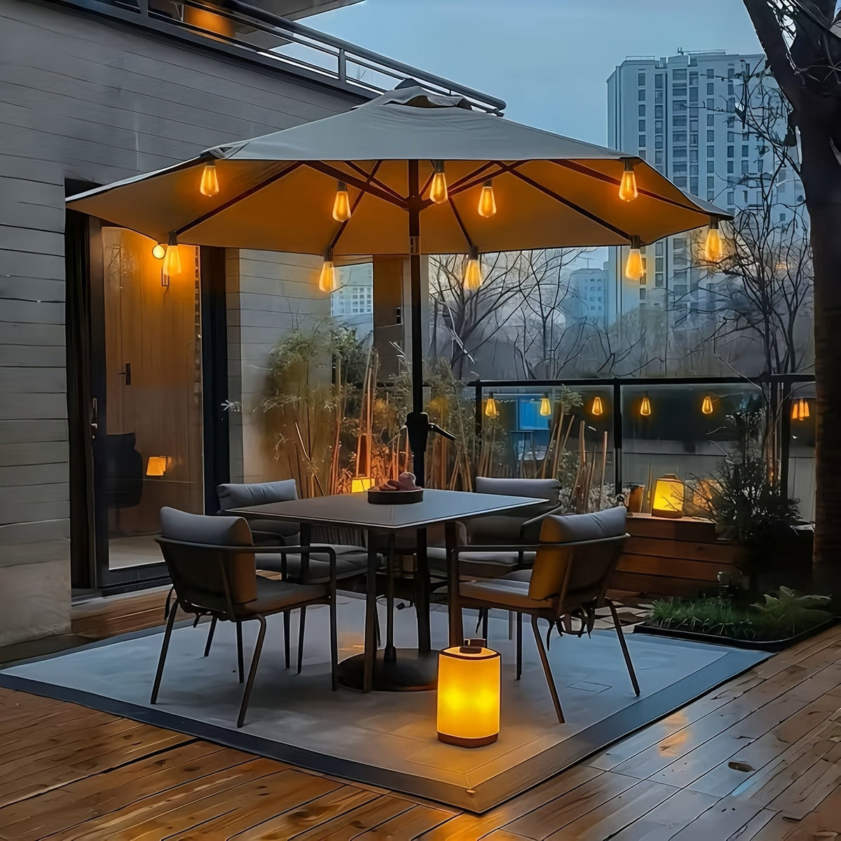 Solara Solarny łańcuch świetlny LED — długość 100-Foot, ściemniane żółte żarówki ST38