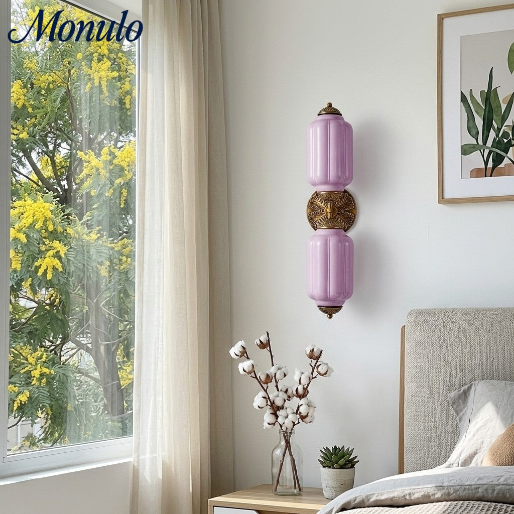 Eloise Vintage Wandleuchte aus Milchglas mit gewelltem Rand - Moderne Akzentbeleuchtung für Bad und Schlafzimmer