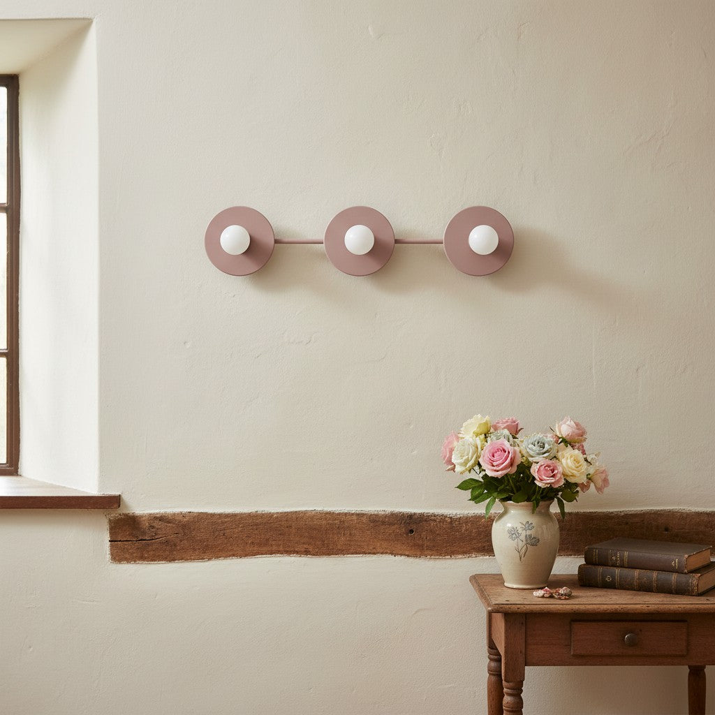 Metal Wall Lamp with Spherical Glass Shades 3-Light Bathroom Lighting Matte Green - Lamylie