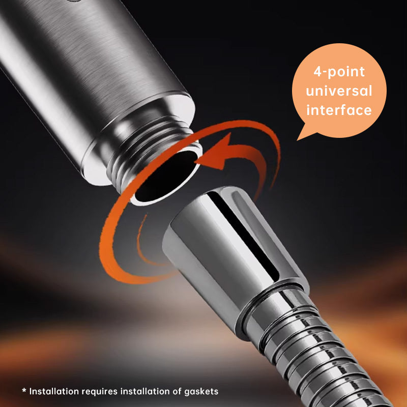 Pommeau de douche à main Steelrain — fabrication en acier inoxydable, jet puissant