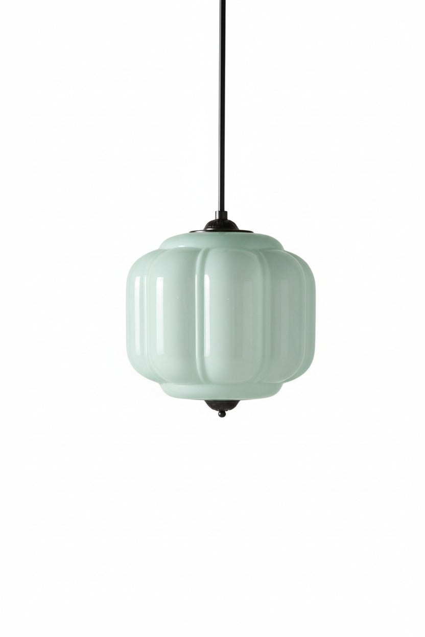 Vintage Milk Glass Pendant Lamp with Wavy Edge | Scandinavian Atmosphere Lighting for Kitchen and Bedroom - Lamylie