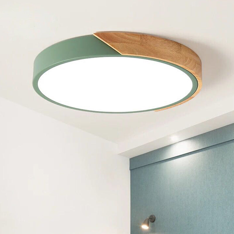 Modern Round Ceiling Lamp Acrylic for Bedroom White Grey Green Pink Yellow Blue Black LED Flush Mount Lighting 30cm 40cm 50cm 60cm - Lamylie