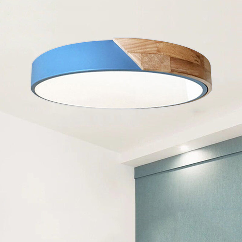 Modern Round Ceiling Lamp Acrylic for Bedroom White Grey Green Pink Yellow Blue Black LED Flush Mount Lighting 30cm 40cm 50cm 60cm - Lamylie