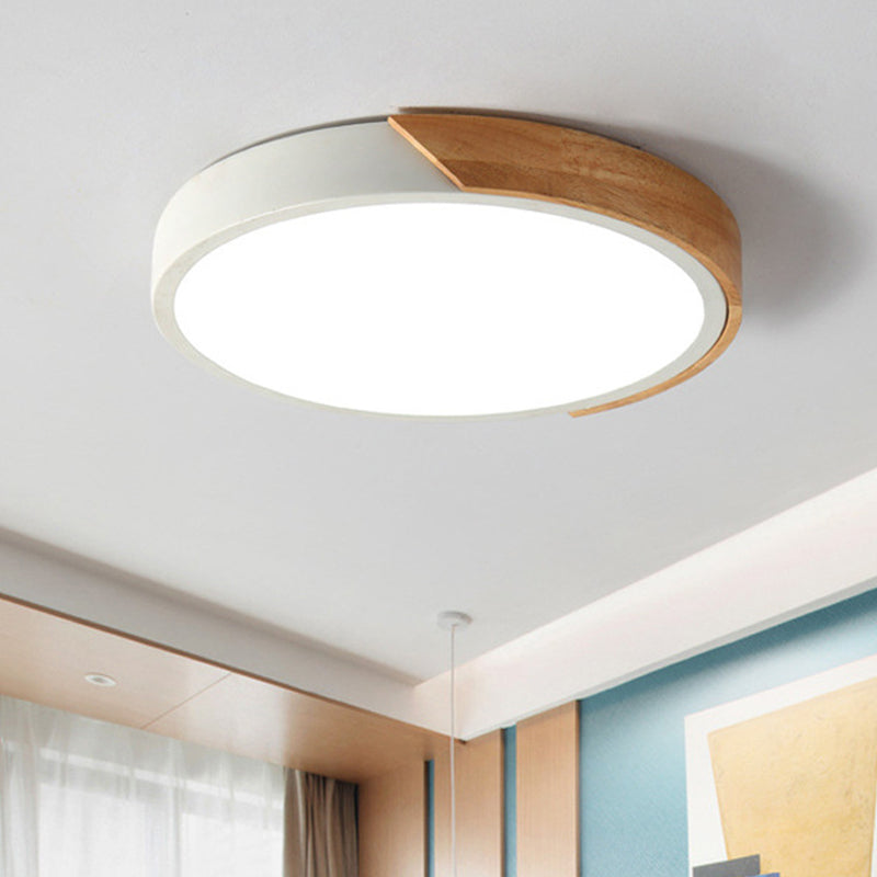Modern Round Ceiling Lamp Acrylic for Bedroom White Grey Green Pink Yellow Blue Black LED Flush Mount Lighting 30cm 40cm 50cm 60cm - Lamylie