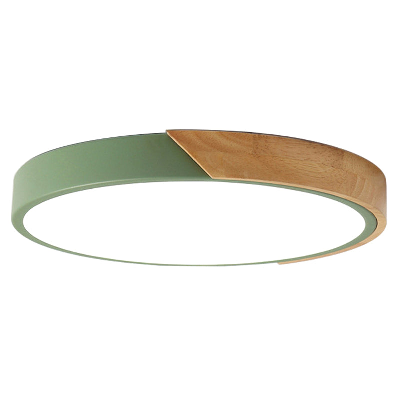 Modern Round Ceiling Lamp Acrylic for Bedroom White Grey Green Pink Yellow Blue Black LED Flush Mount Lighting 30cm 40cm 50cm 60cm - Lamylie