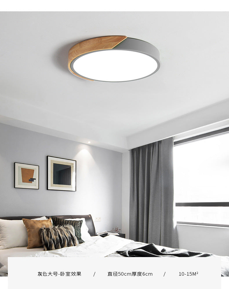 Modern Round Ceiling Lamp Acrylic for Bedroom White Grey Green Pink Yellow Blue Black LED Flush Mount Lighting 30cm 40cm 50cm 60cm - Lamylie