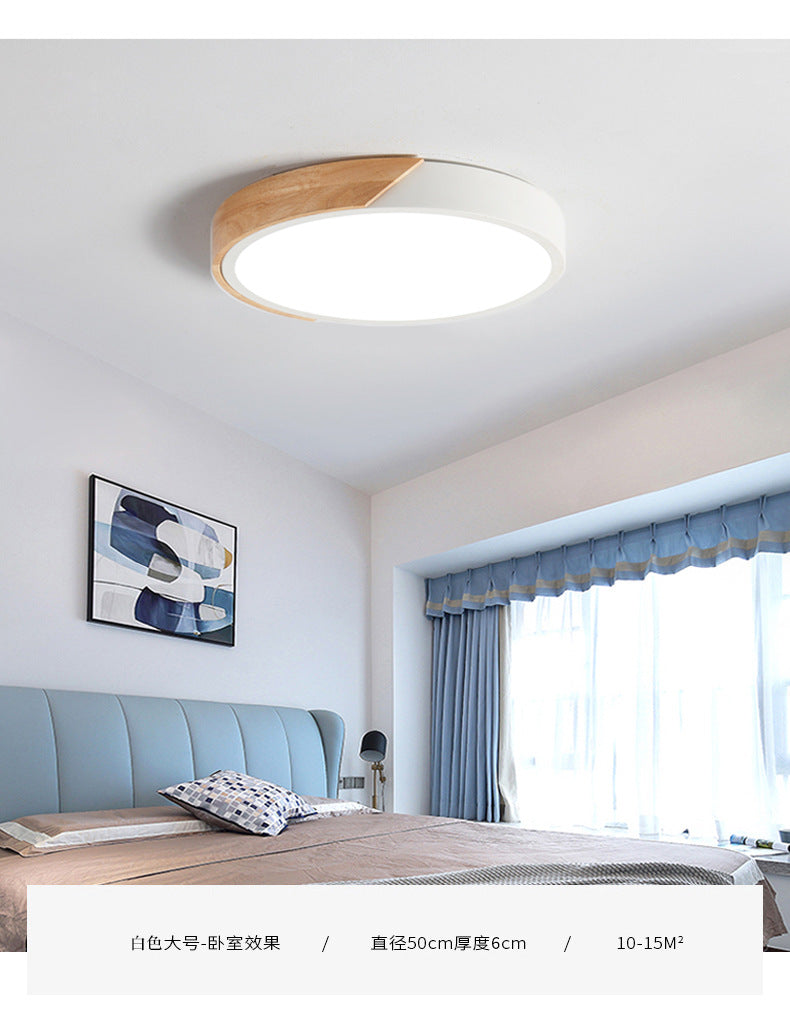 Modern Round Ceiling Lamp Acrylic for Bedroom White Grey Green Pink Yellow Blue Black LED Flush Mount Lighting 30cm 40cm 50cm 60cm - Lamylie