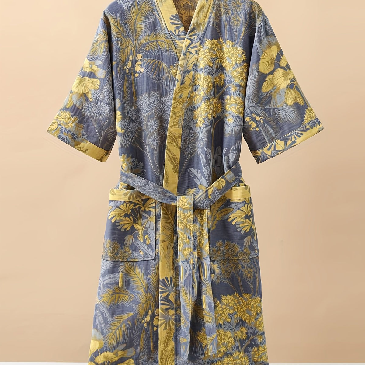 Ensemble de vêtements de nuit unisexe 100 % coton double gaze Luxeloom — Respirant, tissage double épaisseur