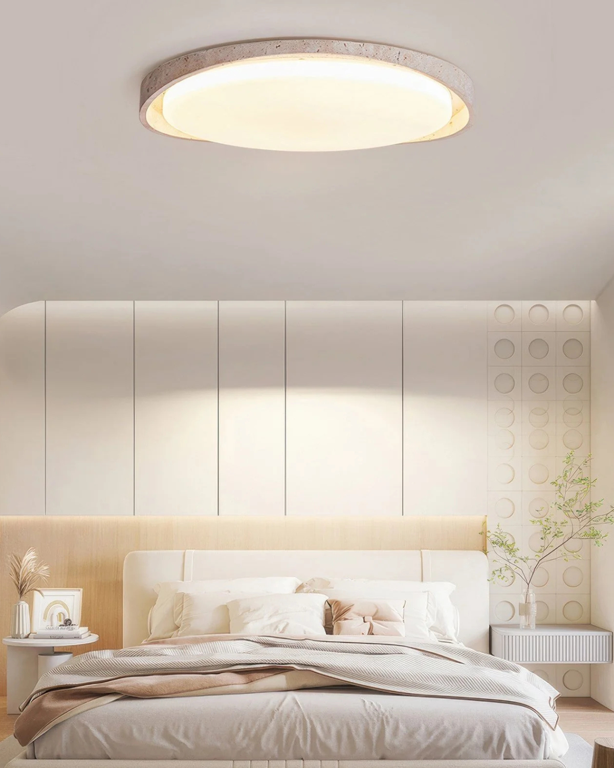 Ceiling Light in Stone Finish – Gentle, Uniform Illumination - Lamylie