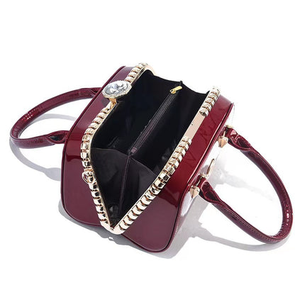 Sac Soirée en Cuir Brillant