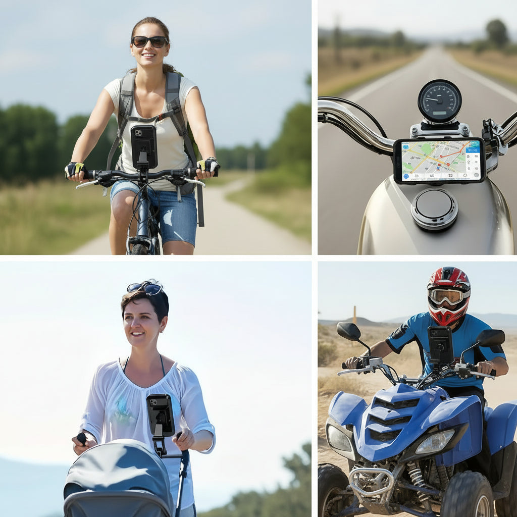 Teleskopický magnetický držák telefonu Bikewise — montážní konzola z ABS