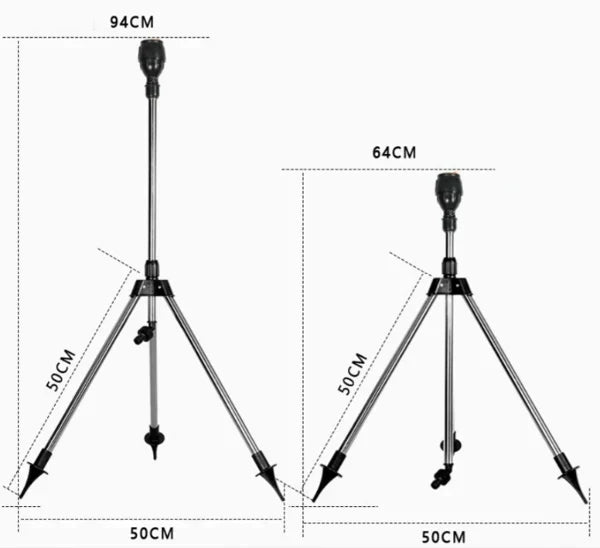 Aspersor de grădină rotativ la 360° cu model de pulverizare ajustabil | Ideal pentru peluze și grădini - Lamylie