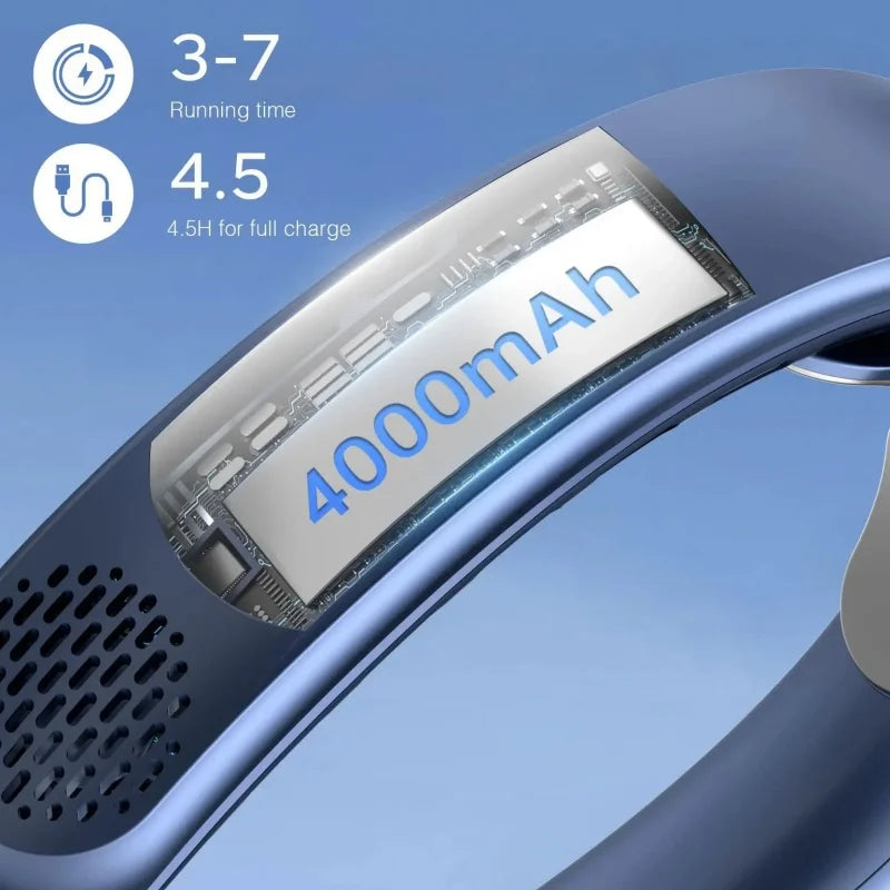 Bezdrátový 360° krční ventilátor - technologie chladivého vánku - Lamylie
