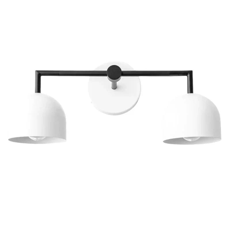 Væglampe med kuppelskærme, moderne skandinavisk design i sort metal og messing, 2-3 lyspunkter, stemningsbelysning til badeværelse, entré og soveværelse - Lamylie