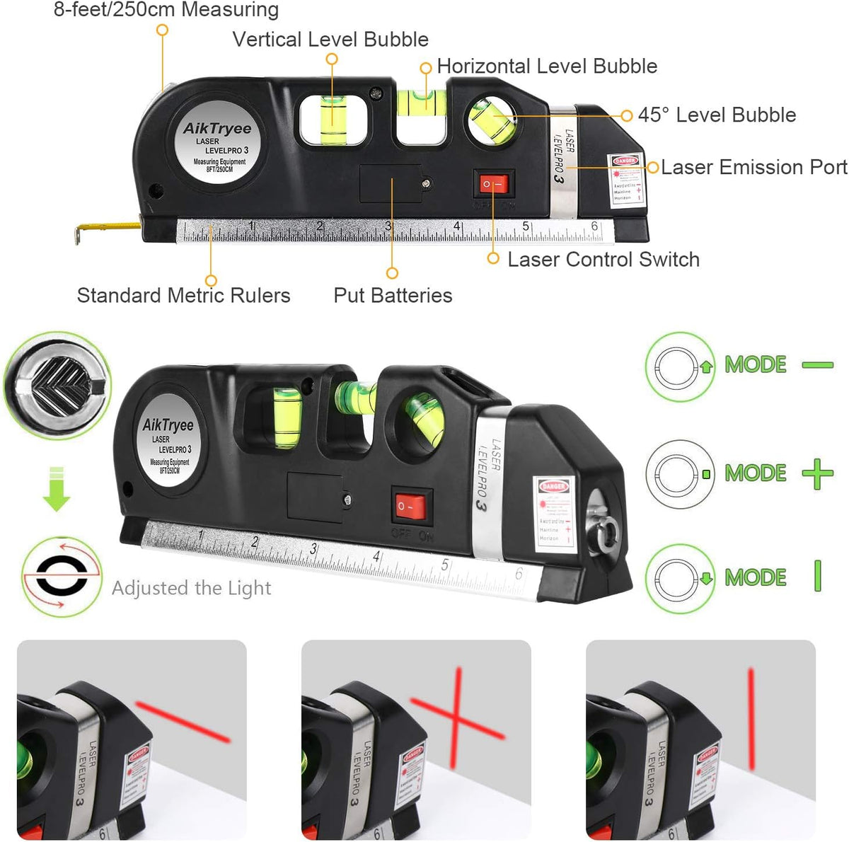 Laser Level Tool for Straight Lines - Easy to Use Like a Pro - Lamylie