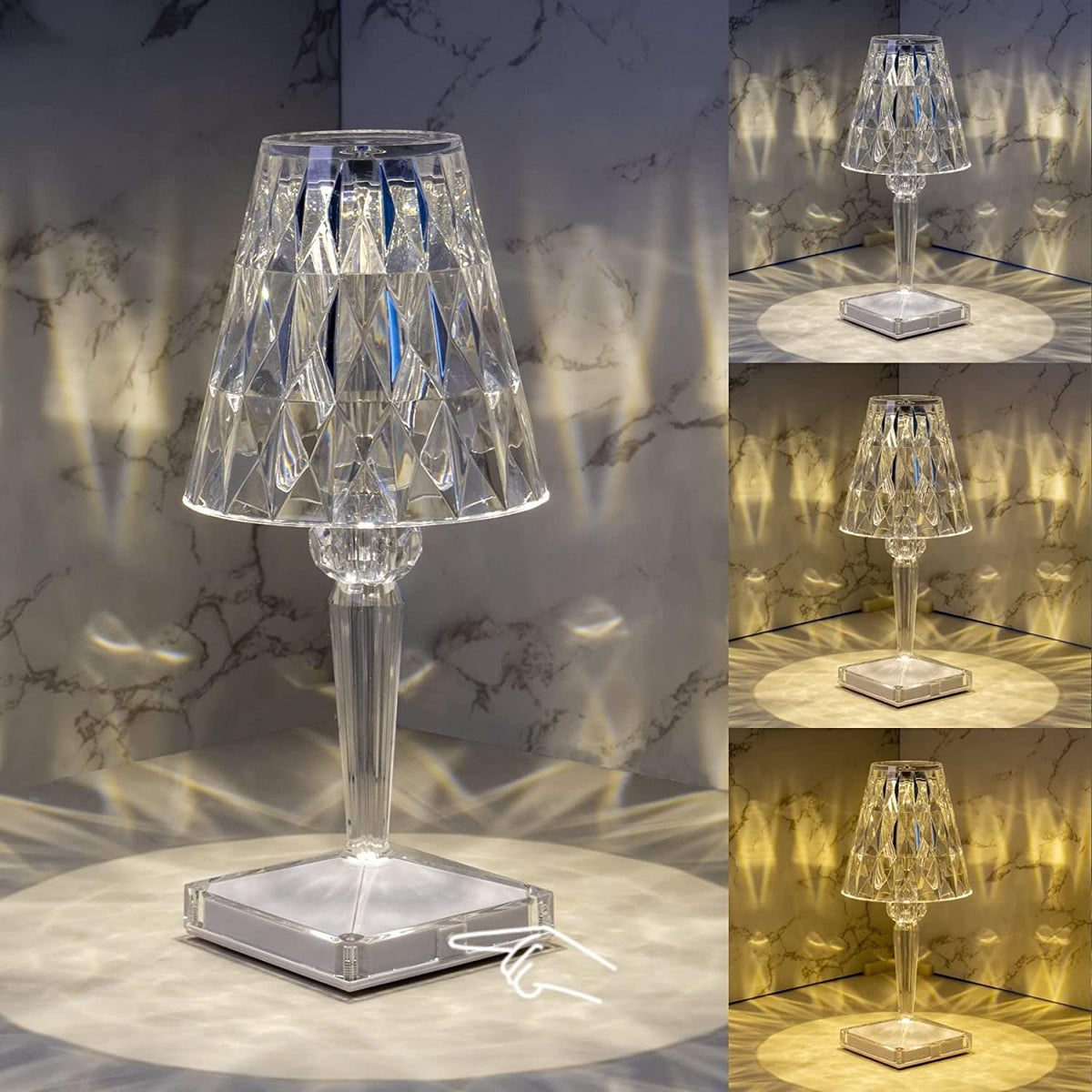 LED Glass Crystal Table Lamp - Lamylie