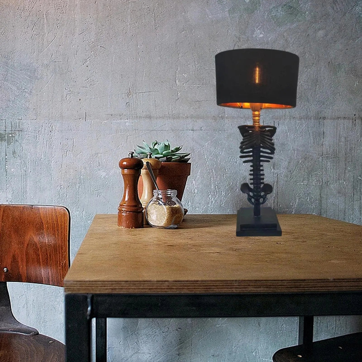 Lampada da tavolo gotica a forma di teschio - Lamylie