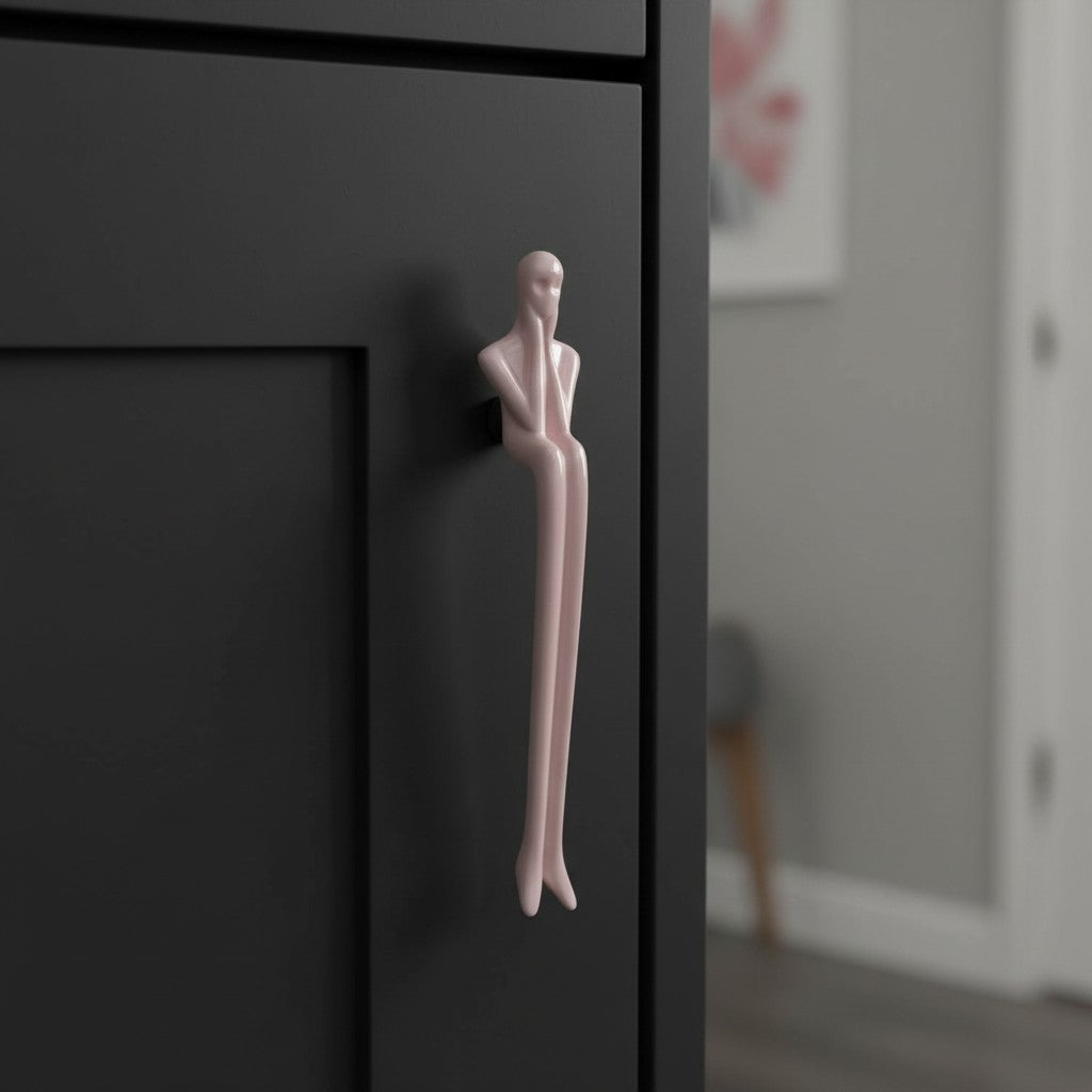 Minimalist Cabinet Handle - Brass Silver Pink - Scandinavian Design Furniture - Lamylie