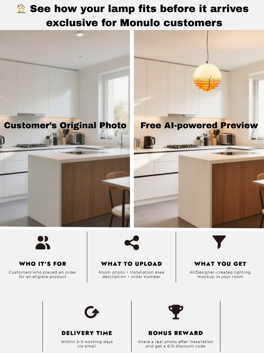 Stylish Pendant Lamp Bauhaus Design Orange-White Ambient Lighting for Modern Interiors - Lamylie