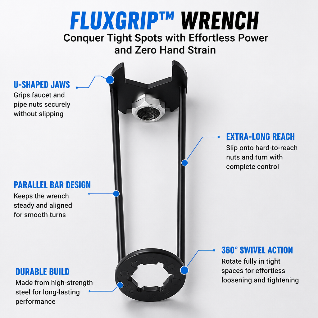 مفتاح الربط FluxGrip — تعامل مع الأماكن الضيقة بقوة وسهولة ودون إجهاد لليد - Lamylie
