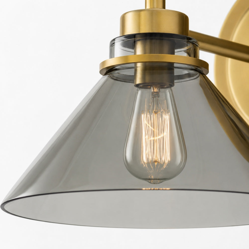 Globus Wandleuchte mit gebogenem Arm | Moderne Industriebeleuchtung für Bad, Schlafzimmer und Flur - Lamylie