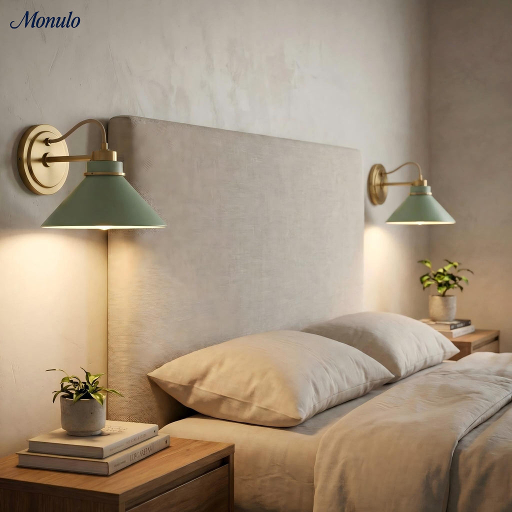 Globus Wandleuchte mit gebogenem Arm | Moderne Industriebeleuchtung für Bad, Schlafzimmer und Flur - Lamylie