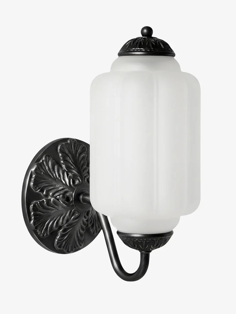 Milk Glass Wall Lamp Eloise for Hall and Bedroom | Vintage Wall Lighting with Milky White Glass - Lamylie