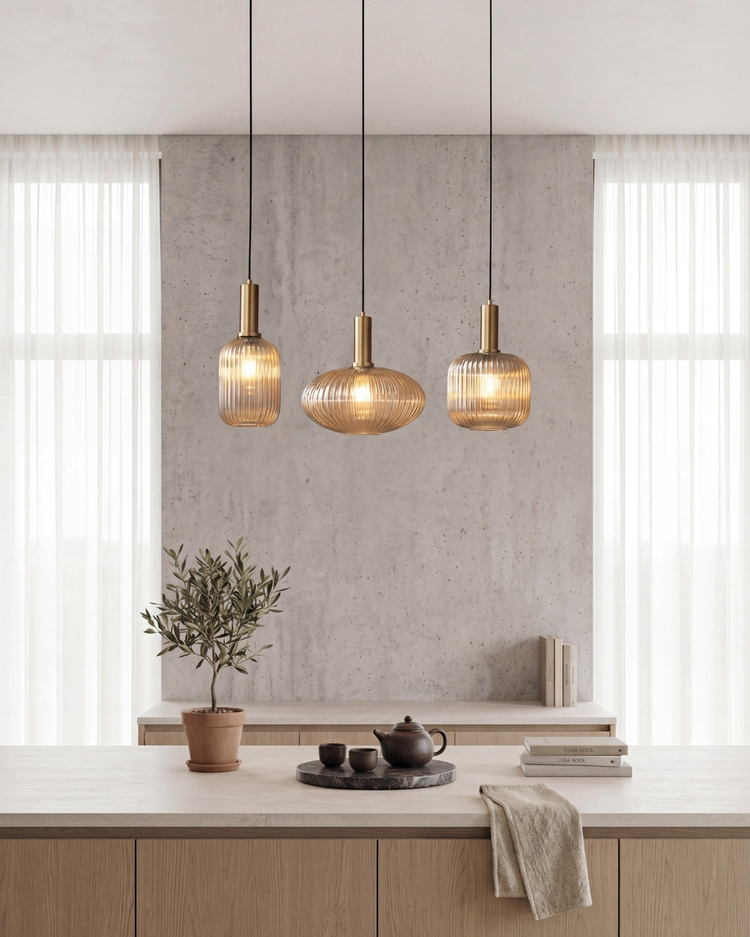 CLYDE Modern Pendant Lamp with Colored Glass Shade | Scandinavian Design for Living Room & Dining Room | E27 Socket - Lamylie