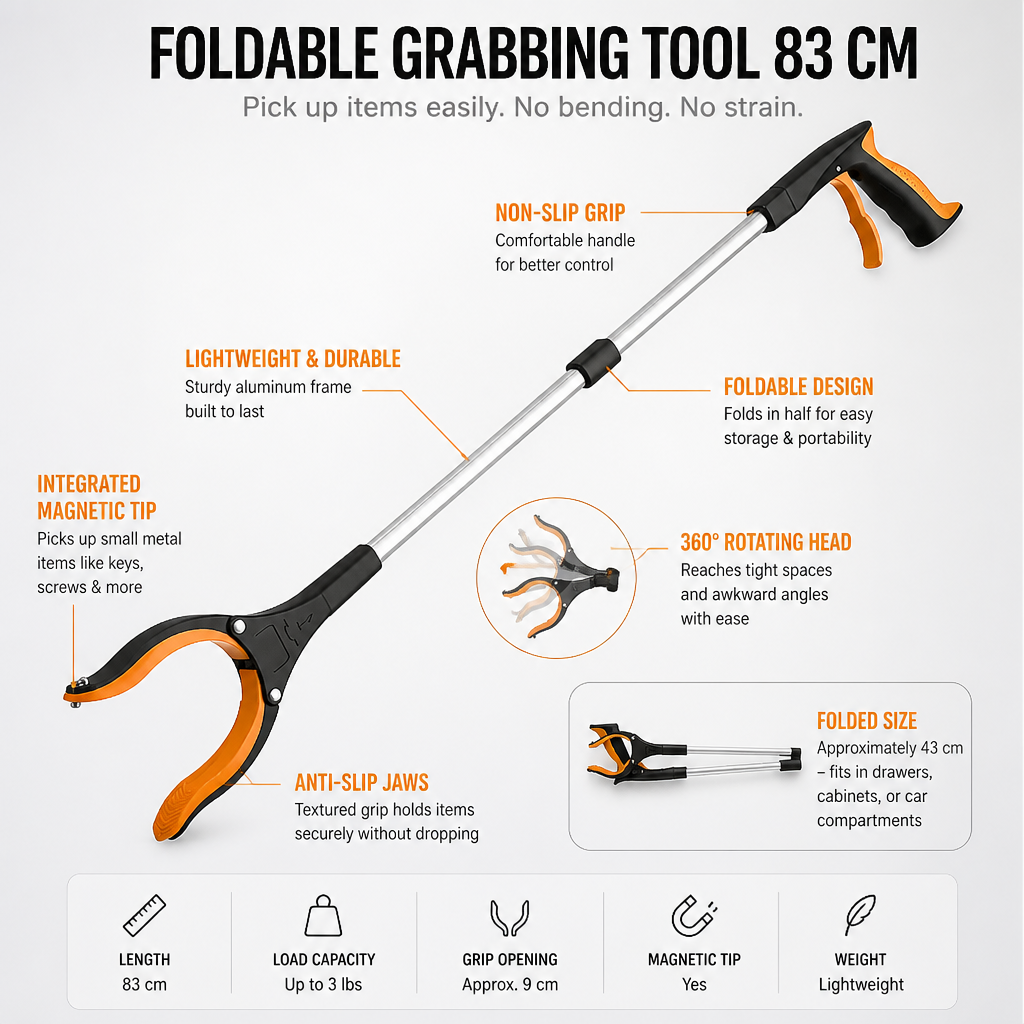 أداة إمساك قابلة للطي بطول 83 cm - Lamylie