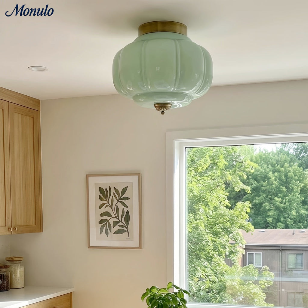Ceiling Lamp Milk Glass Shade Modern Lighting Scandinavian Style Living Room Dining Room Bedroom Flush Mount - Lamylie
