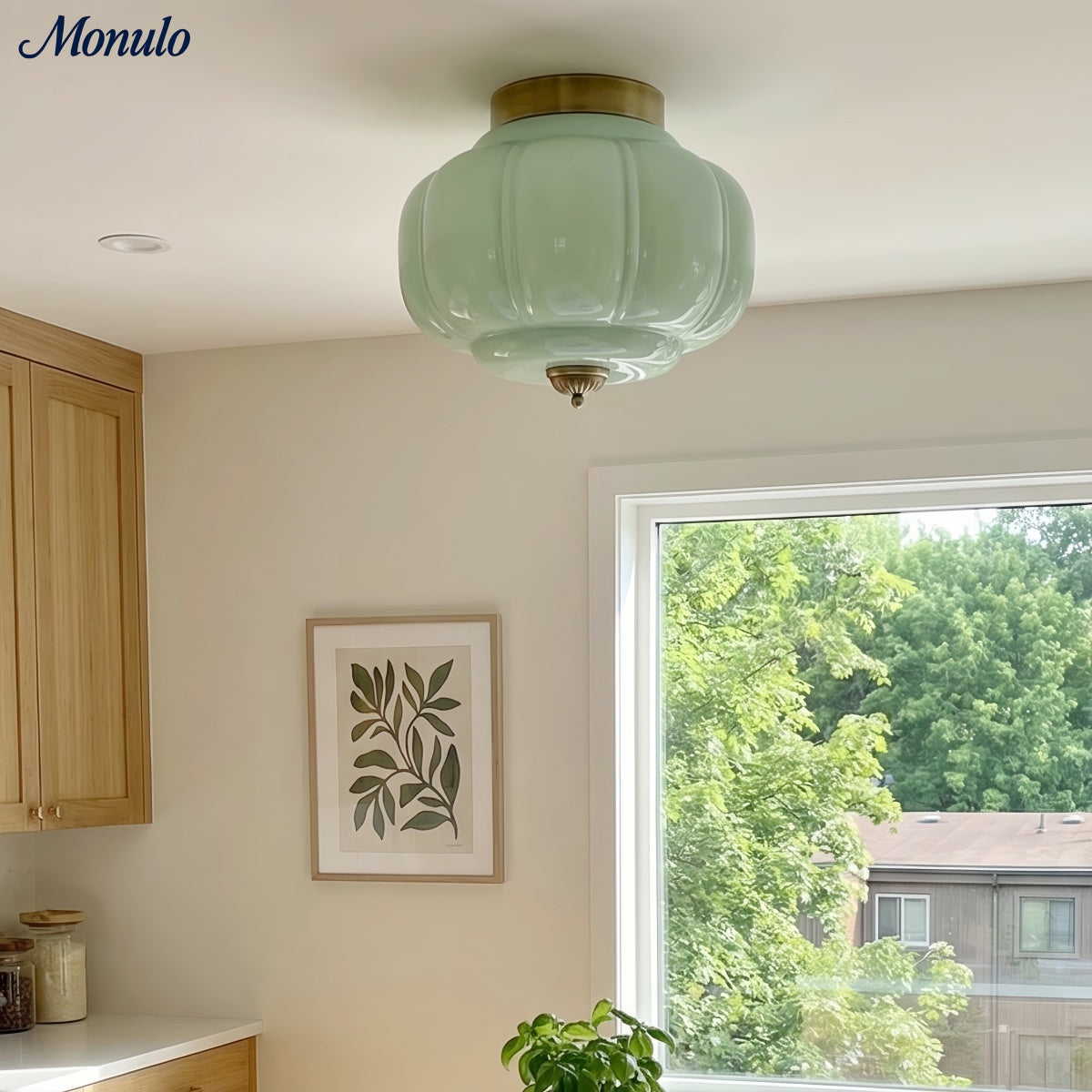 Ceiling Lamp Milk Glass Shade Modern Lighting Scandinavian Style Living Room Dining Room Bedroom Flush Mount - Lamylie
