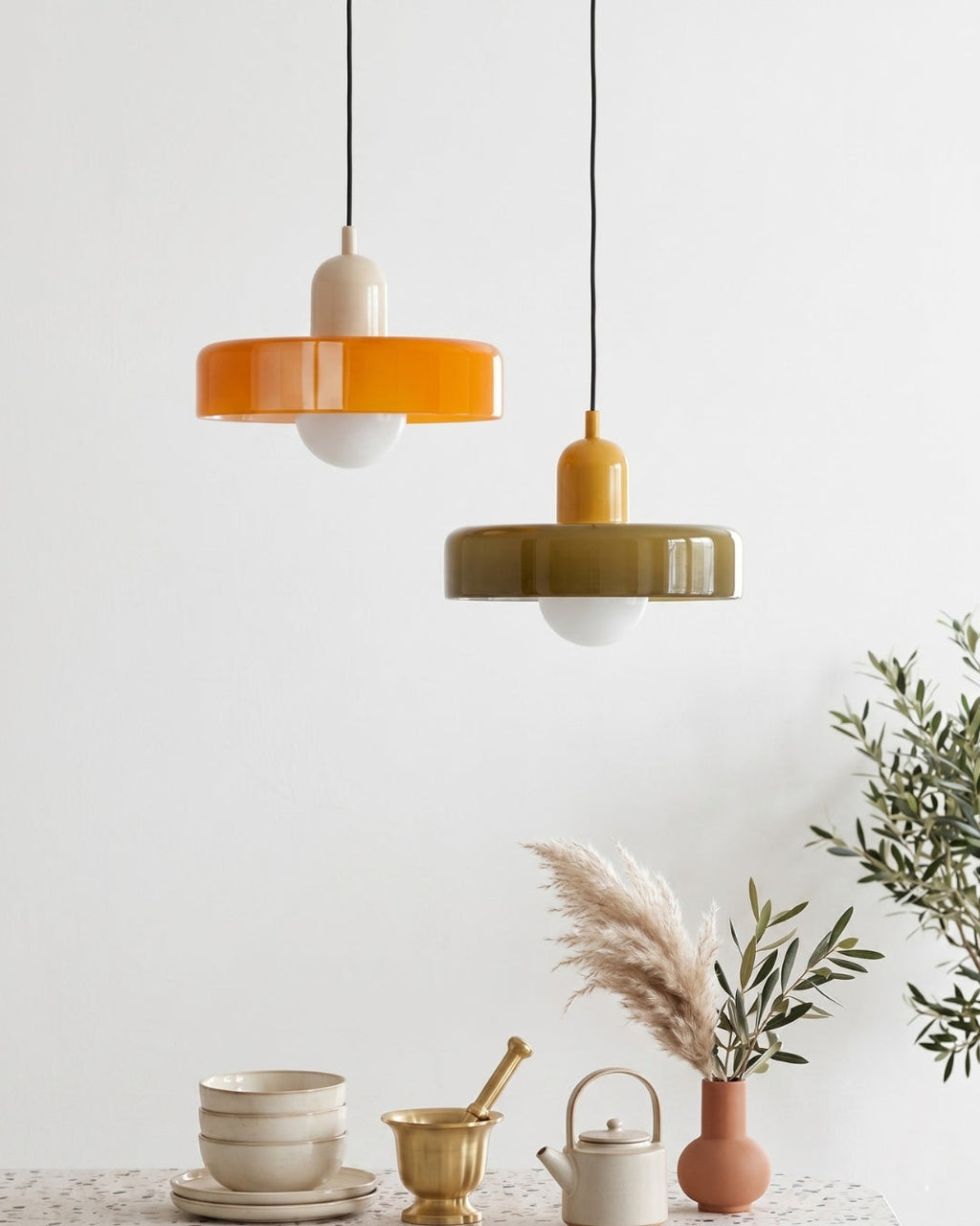 Glass Pendant Lamp Modern 19-35cm Scandinavian Design with Frosted Glass - Lamylie
