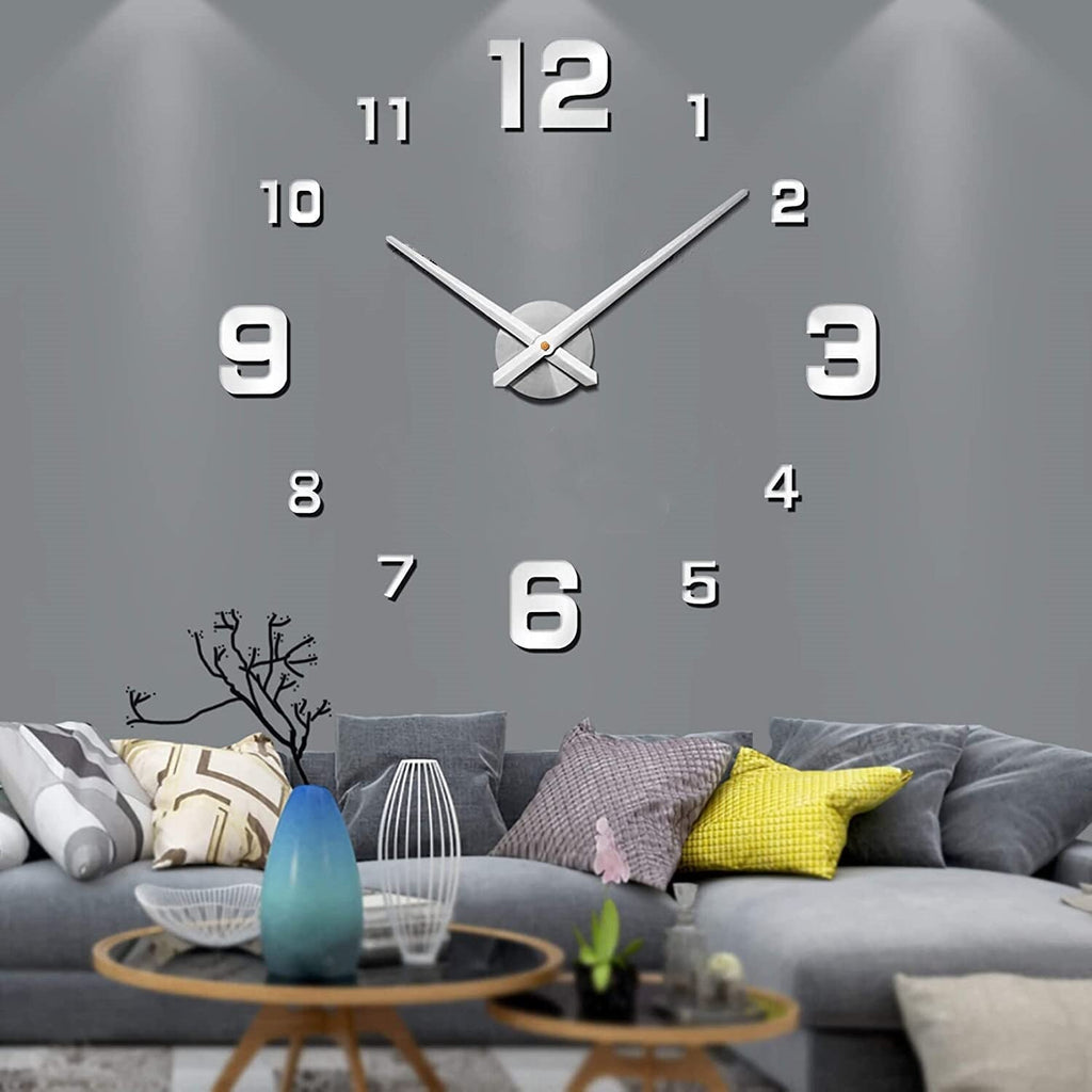 Modern Wall Clock Featuring 3D Raised Numbers Design - Lamylie