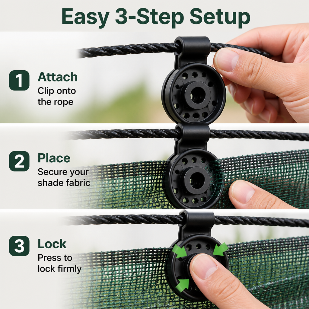 GripPro ShadeClips — Fija firmemente tu toldo exterior para disfrutar de una comodidad sin preocupaciones en todo momento - Lamylie