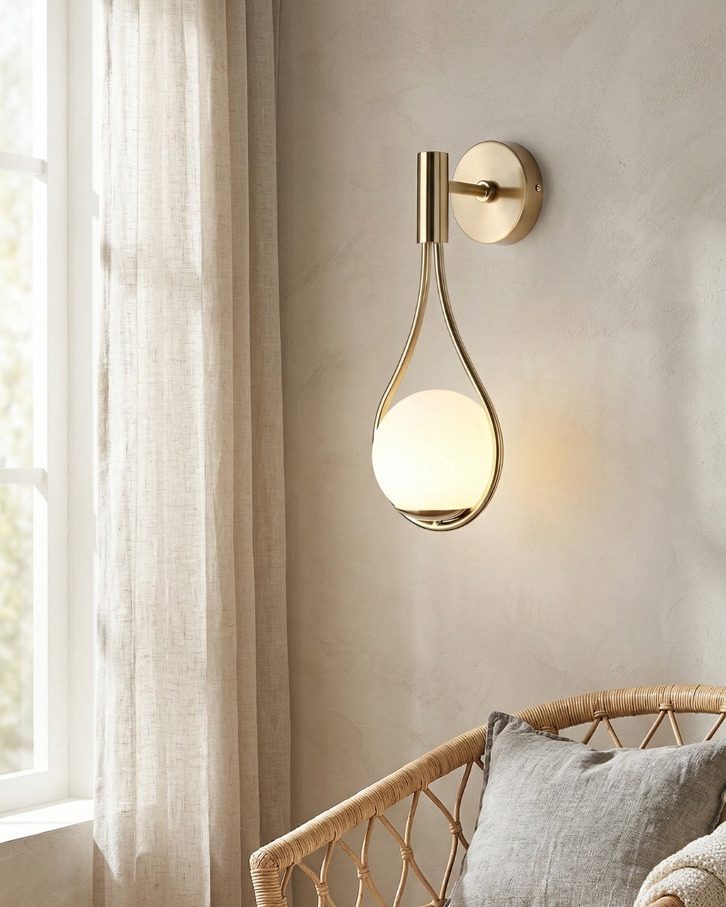 Nordic Wall Lamp with Glass Globe — Minimalist Lighting for Scandinavian Interiors - Lamylie