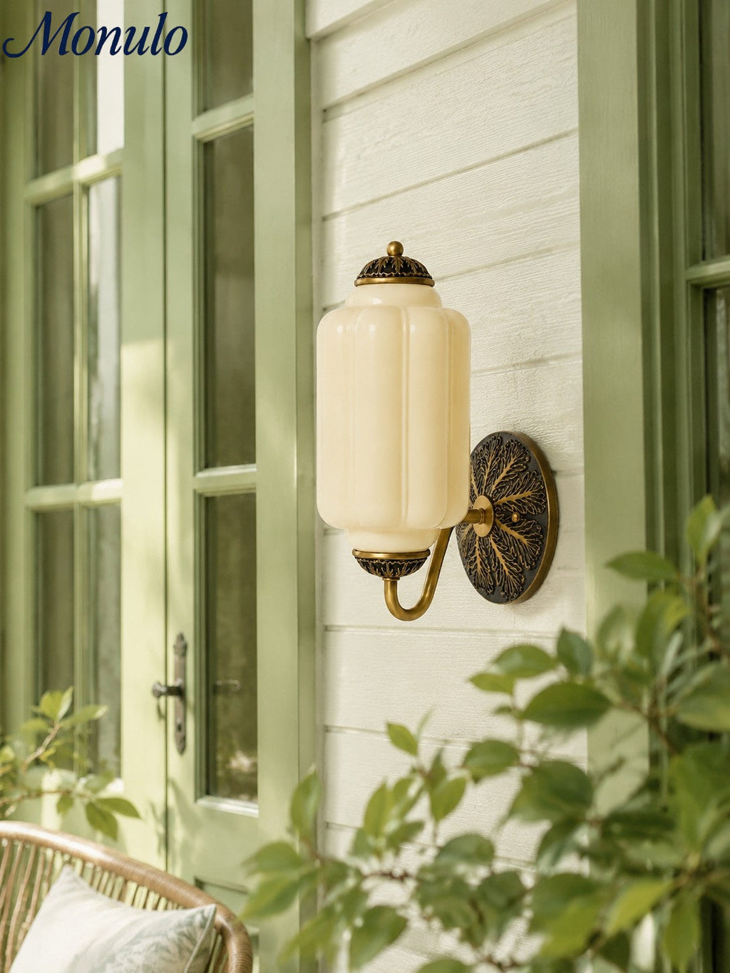 Milk Glass Wall Lamp Eloise for Hall and Bedroom | Vintage Wall Lighting with Milky White Glass - Lamylie