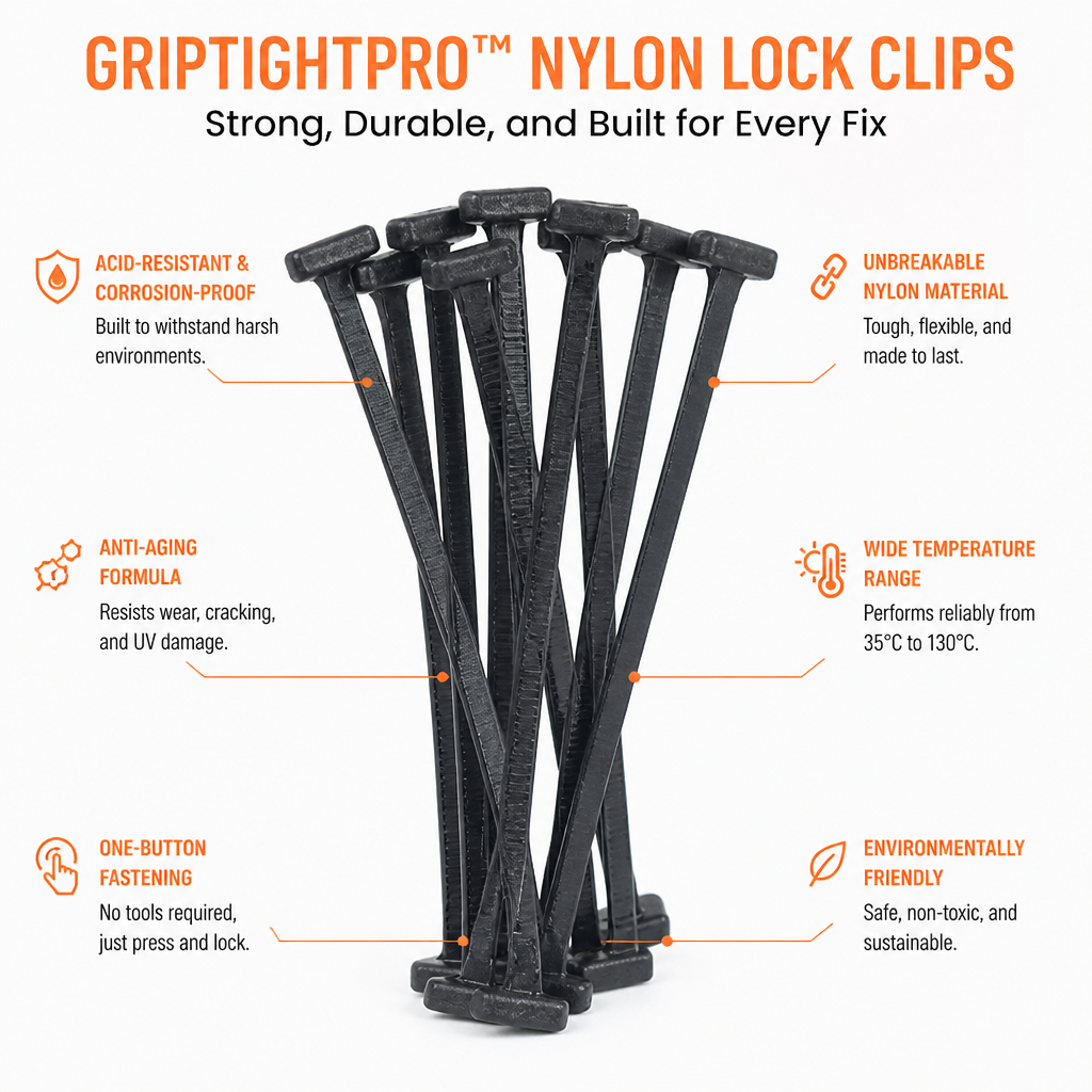 GripTightPro Nylon Lock Clips — Einrastbare Stärke, die das Klappern Ihres Autos endgültig beendet - Lamylie