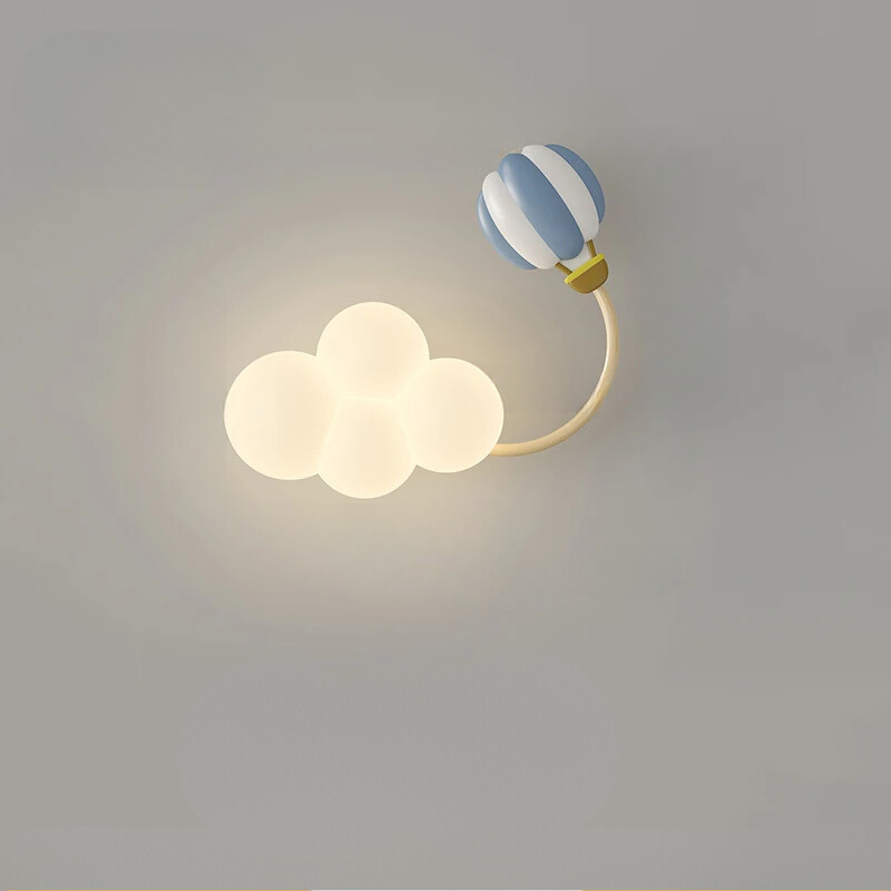 Vegglampe til barnerom med stjerner, regnbue og fly | Kreativ LED-belysning til barnerom og lekerom – Lamylie