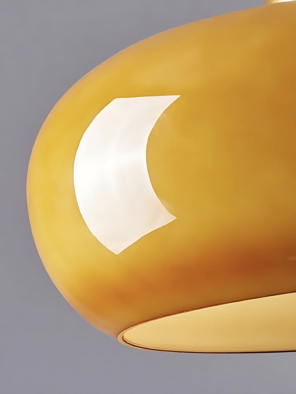 Ceiling Lamp Glass Disc Bauhaus Design Brass or Chrome Orange Yellow or White Glass Retro Stylish Lighting - Lamylie