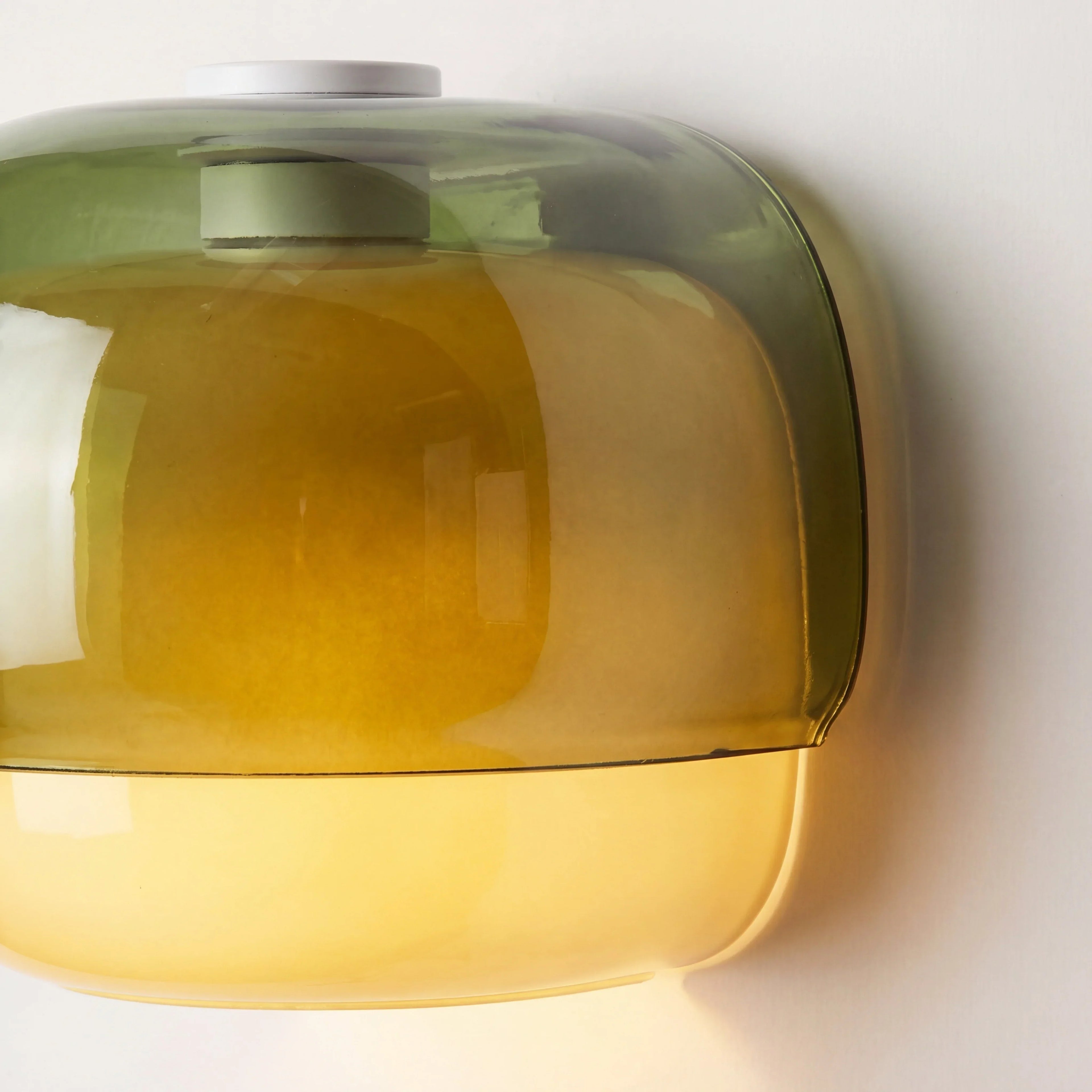 Lampada da parete moderna in vetro con doppio paralume a forma di fungo | Accento colorato per camera da letto e corridoio - Lamylie