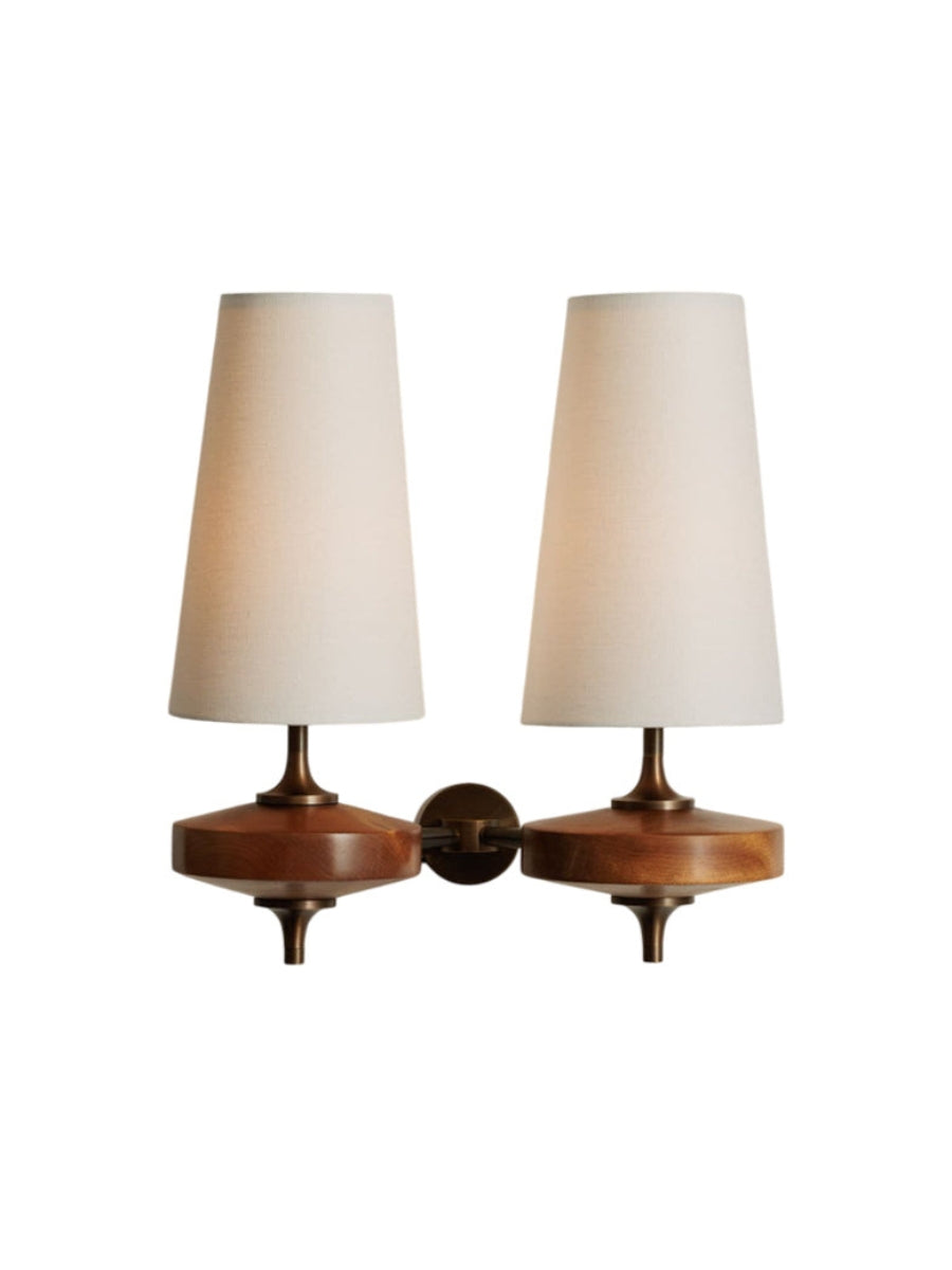 Retro Wall Lamp with Fabric Shade | Vintage Lighting for Bedroom - Lamylie