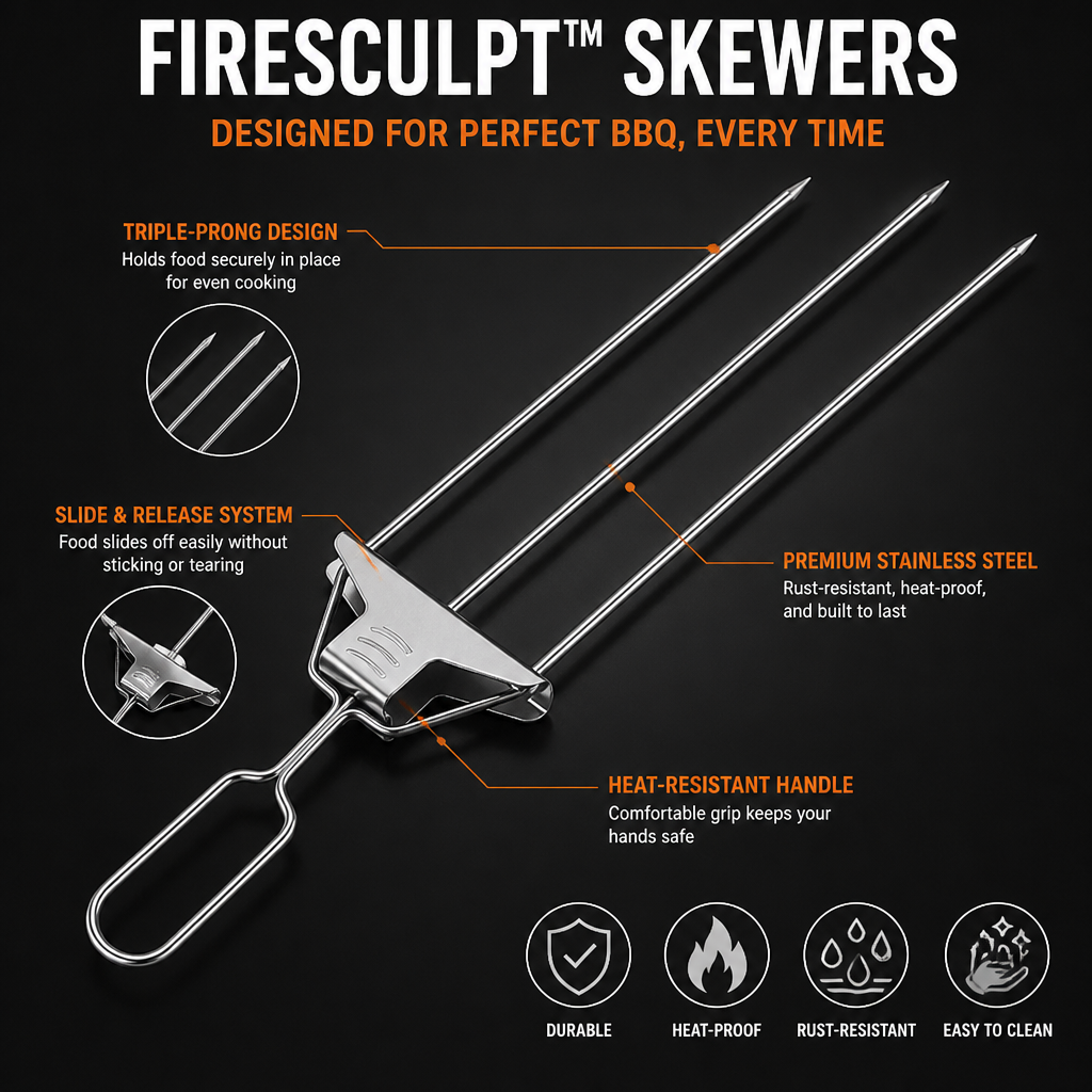 Szpikulce FireSculpt — Grilluj jak profesjonalista i ciesz się soczystymi, perfekcyjnie przyrządzonymi kęsami za każdym razem - Lamylie