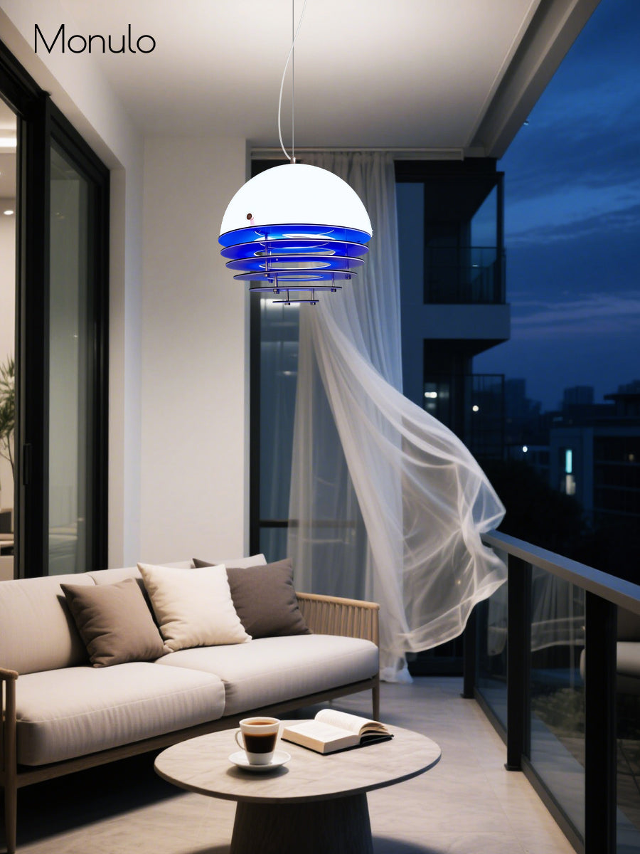 Stylish Pendant Lamp Bauhaus Design Orange-White Ambient Lighting for Modern Interiors - Lamylie