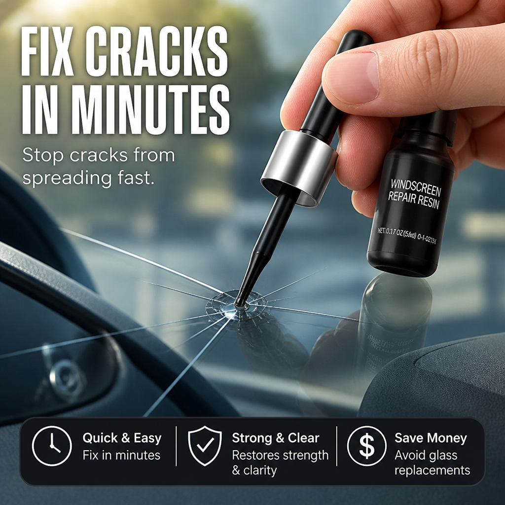CrystalGuard Repair Kit — Clear, Strong Glass That Stops Cracks Cold in Minutes - Lamylie